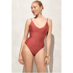Crew Lana One Piece 4 NWT Rust Carolina Clay Classic Sculpt Beach CI367 J.Crew